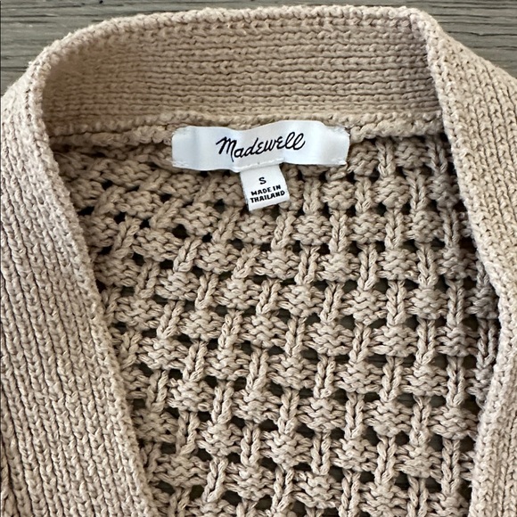 Madewell loose knot cardi in khaki size small - Picture 3 of 7